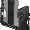 Aulumu G03 Transparently Magnetic Wallet Card Holder | Magnetic Wallet Compatible with MagSafe | Multi Function - Mobile Phone Stand/Grip | Bottle Opener | RFID Shielding Card - Translucent Grey