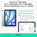 ESR for iPad Air 11 Inch Case M4/M3/M2 (2026/2025/2024), iPad Air 5th/4th Gen (2022/2020), Powerful Magnetic Attachment, Slim Trifold Stand Case, Auto Wake/Sleep, Durable Protection, Navy Blue