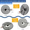 Upgrade MP22YA 4 Pack Electric Range Burner Element Unit Set Include 2 x MP21YA 8" Stove Burner & 2 x MP15YA 6" Stove Burner Element Fit for Frigi-daire Whirl-pool Ken-more Range Stove By Fetechmate