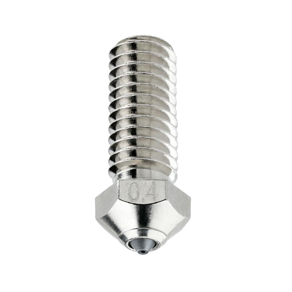 Tungsten Carbide Nozzle 0.4mm for QIDI Q1-Pro/X-Max3 / X-Smart3 / X-Plus3 3D Printer, High Thermal Conductivity Abrasion Resistance, Nickel Plated Copper