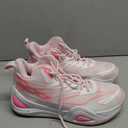 Womens Mens Basketball Shoes Breathable Non Slip Fashion Sneakers Comfortable Unisex-Adult Outdoor Sport Shoe (8.5 Women/7.5 Men, Pink)