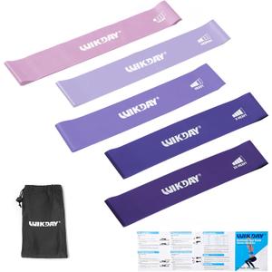Resistance Bands for Working Out Exercise Loop Bands Workout Bands Set for Men Women Body Stretching, Crossfit Training, Home Workout, Physical Therapy, Booty Legs, Set of 5 (Purple)