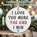 Couple Gifts for Christmas, Anniversary, Wedding - Ornament for Him and Her - Sentimental Romantic Gift for Husband, Wife, Boyfriend, Girlfriend - Love More