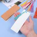 3 x Bookmarks Craft Bookmarks with Colorful DIY Wooden String Kit for Painting Scrapbooking Gift Tags Journals Stationery 12 Blank Wood Creative Bookmark Making Set for Adults Artists Party Favors