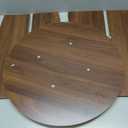19.6 Inch Round Side Table, Modern End Table with MDF Wood Tabletop, Small Accent Coffee Table for Living Room, Bedroom, Balcony, Easy Assembly & Sturdy (Rustic Brown)