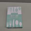 ANNOVA Silverware Set Stainless Steel Colorful Handle Tableware Kitchen Flatware Set Utensils, Includes Dinner Knives, Forks, Spoons, Salad Forks & Dessert Spoons (Pastel Mix, 20 Pieces) (Large)