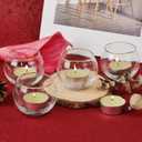 PINIWON 12pcs Clear Glass Tealight Candle Holder, Round Votive Candle Holders, Small Bowl Candle Holder Bulk for Wedding Table Centerpieces Home Decor