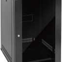 Tecmojo 18U Wall Mount Rack Network Cabinet for 19" IT Equipment,with Lockable Glass Door and Side Panels,Cooling Fan,Black,17.7inch Depth for AV/Computer/Electronics Equipment Data Rack