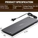 REPTI ZOO Reptile Heat Panel Adjustable Temperature Reptile Heating Plate, Mountable Under Lid, for Hermit Crabs/Leopard Geckos/Turtles/Snakes/Lizards