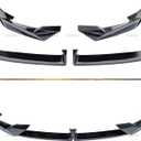 Front Bumper Lip Splitter Compatible with 2024-2026 BMW X5 G05 LCI M Sport, Front Lip Spoiler Protector MP Style Front Air Dam Chin Splitter ABS Glossy Black