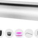 Pool Fountain Waterfall Spillway with Wider Water Flow Platform, Stainless Steel Waterfall with Pipe Connector Kits, Water Feature Spillway for Garden Decor, Patio, Ponds, 23."x11.8"x3.9" (24 INCH-Wider & Bend)