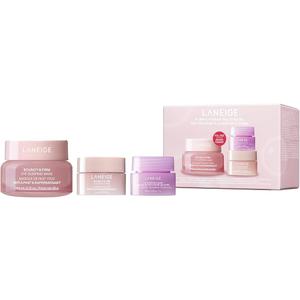 LANEIGE Plump & Hydrate Trio: Bouncy & Firm Travel Set with Eye, Face & Lip Sleeping Mask for Glowy, Plump-looking Skin
