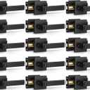 LEIFIDE 15 Pcs Privacy Interior Door Levers Heavy Duty Square Design Door Handles Matte Black Knob Interior Bedroom and Bathroom Door Handle Keyless Hardware Reversible for Right Left Handed Door