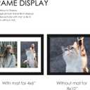 DUENPY 8x10 Double Picture Frame White Mat For Displaying Two 4x6 Pictures, Photo Frame for Wall Mounting or Tabletop, Black.