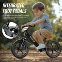 SEREED Toddler Balance Bike 2 Year Old, No Pedal Kids Bicycle Toys for 2-5 Years Old, Tool-Free Adjustment, Customize Plate with Stickers, Gift for 2-3 Boys Girls (Black), 32.28 x 14.96 x 22.44"