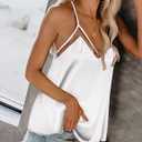 Ekouaer Women's Silk Classic Tank Top (L), 2 Pack, Brown and White