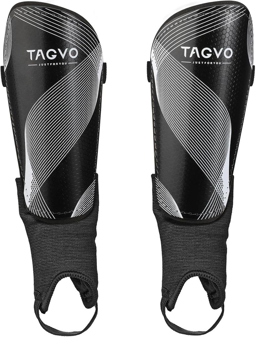 Soccer Shin Guards for Kids Youth Adults, Protective Soccer Equipment for Boys Girls Men, Soccer Shin Pads for Kids (Small, G/Black)