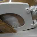 Mayfair Linden Slow Close Toilet Seat, Non Slip Heavy Duty Wood, Easy Install, Round, White