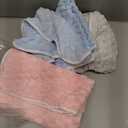 REDKISS 3 Pack Microfiber Hair Towels - Extra Large Hair Towel Wrap for Women, 24x42 inch Hair Towels with Elastic Strap, Super Soft Hair Drying Towels for Long, Thick, Curly Anti Frizz Turbans (Pink+grey+blue)