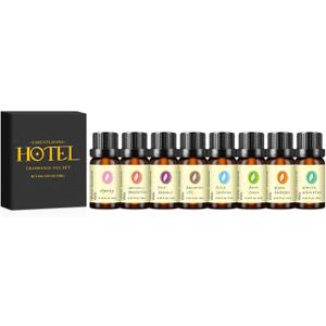 Hotel Diffuser Oil Gift Set - Inspired by The Most Popular 5-Star Hotel Scents - 10 mL, 0.34 fl oz Fragrance Oil Set - My Way, Westin White Tea and Other Luxury Hotel Scents