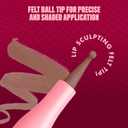 NYX PROFESSIONAL MAKEUP Lip Lingerie Liner Stain, Seamless Make Up with All-Day Color, Waterproof Stain Finish - Lip Lock (Taupe Brown)