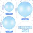 18 Pack 18/24 / 36 Inch Balloons Large Latex Giant Round Big Macaron Balloons for Wedding Birthday Party Baby Shower Decorations(Blue)