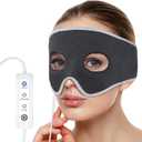 Sinus Pressure Relief Heated Mask Face Heating Pad Relieve Sinus Pain, Sinusitis Treatment, Headache, Nasal Congestion, 3 Heat Settings, Warm Compress Therapy, Washable (Non-Rechargeable)