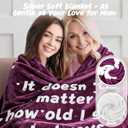 Gifts for Mom - Mom Gifts for Mother's Day Birthday Christmas - Love Mom's Blanket Soft Flannel Throw Blanket 60x50'' (Plum Purple)