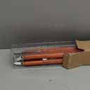 Orange Flameless Taper Candles with Remote, Flickering Battery Powered Holiday LED Candlesticks Set of 4