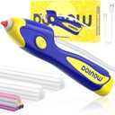 Blue Cordless Hot Glue Gun, 6s Fast Preheating, Auto Dispensing Dripless Rechargeable Hot Glue Pen, with 30 Extended Hot Glue Sticks(7.28in), Smart Power-Off, Gift for Dad, Mom, DIYer, Women, Men