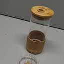 Pandaloo Glass Tumbler with Dual Lids, Bamboo and Plastic, and Two Reusable Straws - Perfect for Boba and Other Drinks (1 Count (Pack of 1), Amber Sand)