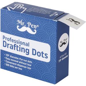 Mr. Pen- Professional Drafting Dots, 500 Pieces, Art Tape, Artist Masking Tape, Architectural Supplies, Stationary for Art and Drawing Paper