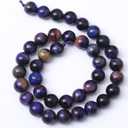 10MM Blue Dream Tiger Eye Round Loose Beads Natural Gem Beads Crystal Energy Stone Beads for Jewelry Making DIY Bracelet Necklace