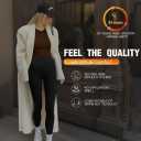 Thermal Underwear Tops for Women Long Sleeve Crewneck Shirts - Fleece Lined Soft Stretch Fitted Baselayer for Winter (XX-Large, Brown)