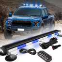 42inch 206 LED Rooftop Strobe Light Bar with Controller Blue White