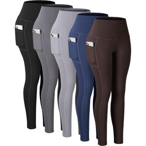 CHRLEISURE Leggings with Pockets for Women, High Waisted Tummy Control Workout Yoga Pants