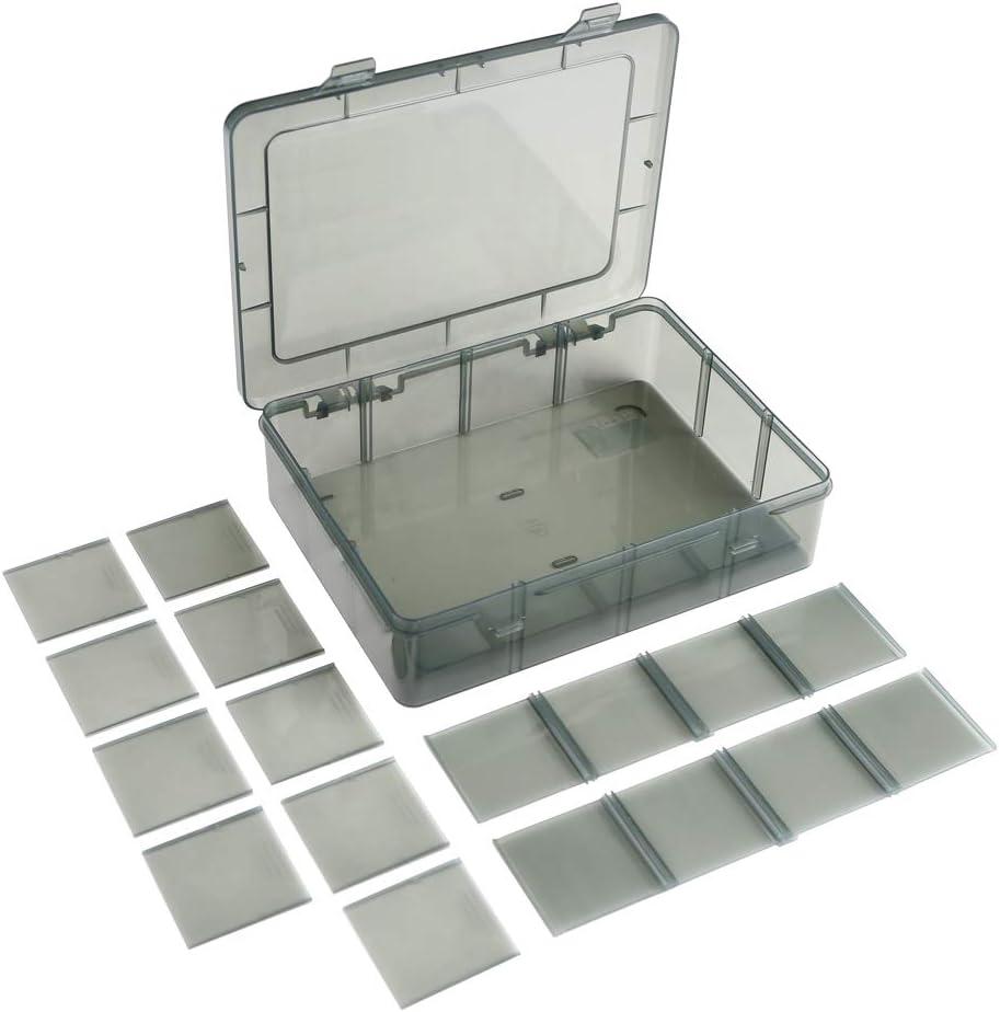 12 Girds Large Plastic Craft Storage Containers, Compartment Storage Container, Parts Storage Box with Adjustable Dividers for Sewing Arts, Washi Tape Batteries Electronics Parts and more (12 Grids (No Printed) 1 Pack)