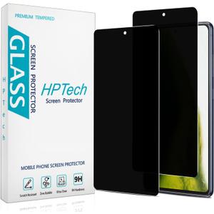 HPTech 2 Pack Privacy Screen Protector Designed for Samsung Galaxy S20 FE, A53, A52, A51 Anti-Spy Tempered Glass [Dont Support Fingerprint Unlock] Anti Scratch, Bubble Free (Black)