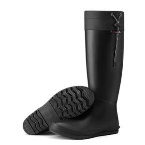 HISEA Women's Rain Boots, Waterproof Knee High Garden Shoes for Yard Work,Packable Slim Fit Rubber Mud Boots, Lightweight Outdoor Footwear for Travel, 8