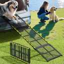 Dog Ramp for Car, 74"x20" Outdoor Portable Dog Ramps for Large Dogs with Reflective Strips, Non-Slip Surface Pet Ramp for Truck, RV, SUV (Support Up to 400LBS) (3 Fold)