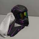 Yesmotor Youth Kids Motocross Helmet Motorcycle Dirt Bike Off-Road Mountain Bike BMX MX ATV Helmet with(Gloves Goggles Mask) 4Pcs Set - DOT Approved(Purple,L)