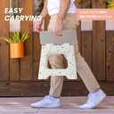 Vigar Compact Step Stool Foldable, 12-1/2-inch Step Stools for Adults up to 330 Pound, Lightweight Stool, Non-Slip Folding Step Stool, Grey Terrazo Pattern