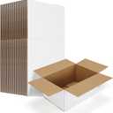 HORLIMER 10x7x5 Shipping Boxes Set of 30, White Corrugated Cardboard Mailer Box for Packing Small Business
