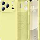 Vooii Magnetic for iPhone 17 Pro Max Case, Compatible with Magsafe (Premium Liquid Silicone) (Integrated Camera Control Button) Full Body Protective Anti-Scratch Microfiber Lining, Creamy Yellow