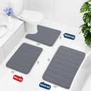 Memory Foam Bath Mat 47 x 17, Ultra Soft Absorbent Bathroom Rugs