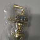 QCAA Solid Brass Storm Door Latch, Polished Brass, Made in Taiwan, 1 Pack