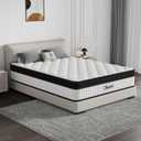12 Inch Queen Mattress - Medium Firm 5-Layer Queen Size Mattresses Design with Targeted 7-Zone Body Support for Pressure Relief, Motion Isolation Queen Bed Mattress - CertiPUR-US Certified