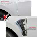 2PCS Car Fender Side Vents, TPU Scratch-Resistant Impact-Resistant Shark Gill Air Flow Grille, Self-Adhesive Sporty Vehicle Exterior Trim Modification Kit Universal for Most Cars (Carbon)