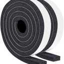 TORRAMI Maximum Compression Foam Weather Stripping 1 inch W X 1/2 inch T, Seal Strip Tape for Soundproofing Insulation Total 13 feet (2 Rolls of 6.5 Ft Each)