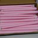Funtery 48 Pcs Flameless LED Taper Candles 11 Inch Battery Operated Flickering Candles Bulk for Christmas Church Wedding Party(Pink, Classic Style)